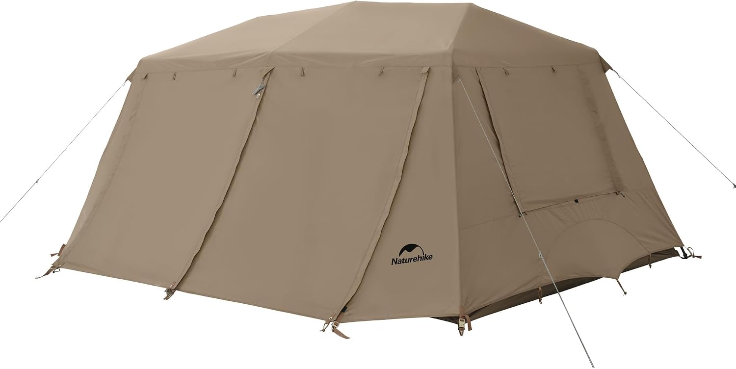 Naturehike Village Instant Tent, 4 Person 8 Person Camping Tent with Full Rainfly, Waterproof Large Cabin Tents for Car Camping